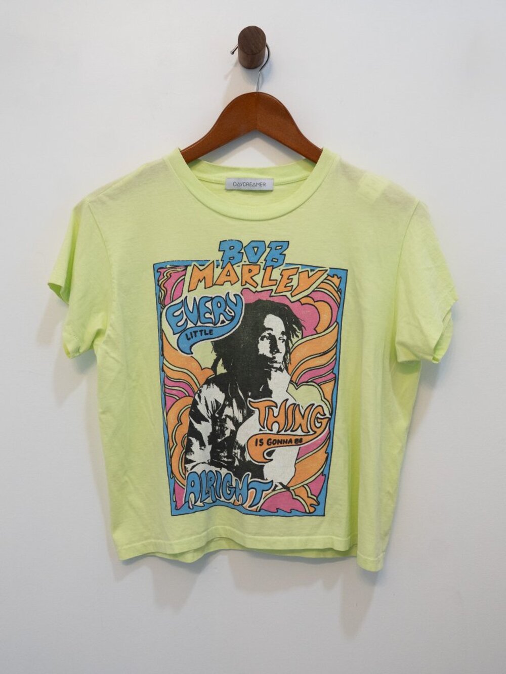 Daydreamer Bob Marley Vintage Tee Womens S Crop Band Festival